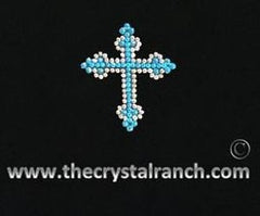 DJ001A Cross Rhinestone Decal