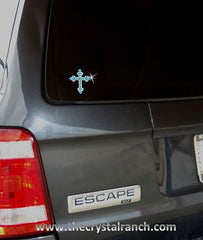 DJ001A Cross Rhinestone Decal