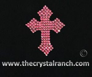DJ042 Cross Rhinestone Decal