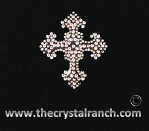 DJ037 Cross Rhinestone Decal