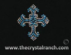 DJ037 Cross Rhinestone Decal