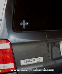 DJ037 Cross Rhinestone Decal