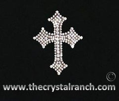 DJ041 Cross Rhinestone Decal