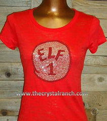 TH125 Elf 1 or 2 or 3... Rhinestone Tee