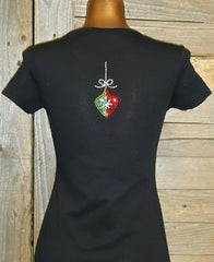 TH068 Feliz Navidad Rhinestone Tee