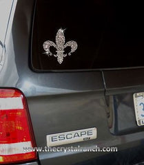 DY019 Fleur Di Lis Rhinestone Decal