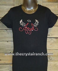 GTF032 Angel Rhinestone Tee