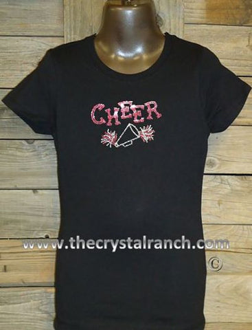GTS288 Cheer Rhinestone Tee