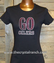 TP037 GO TEAM Custom Rhinestone Tee