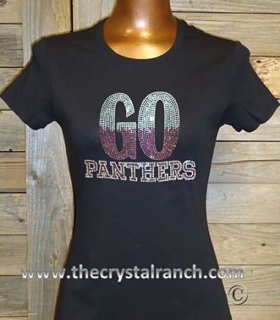 TP037 GO TEAM Custom Rhinestone Tee