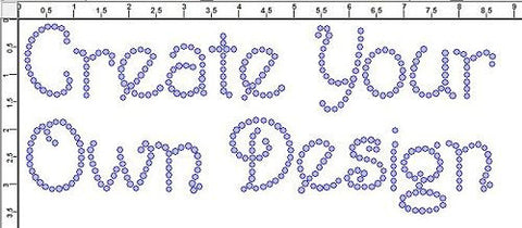 Harrington 1.25" Font Clear Rhinestones Create Your Own