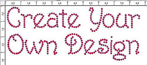 Harrington 1.25" Font Colored Rhinestones Create Your Own