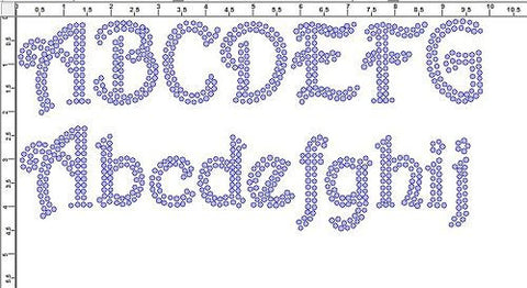 Harrington 1.75" Font Clear Rhinestones Create Your Own