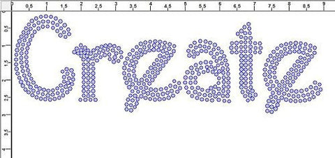Harrington 2.5" Font Clear Rhinestones Create Your Own