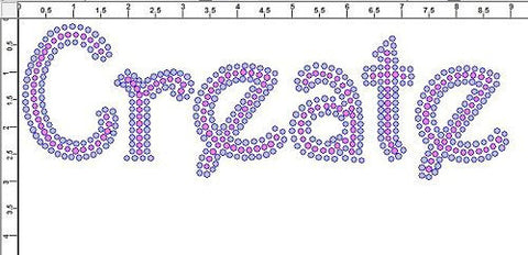 Harrington 2.5" Font Colored Rhinestones Create Your Own
