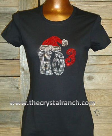 TH063 Ho3 Rhinestone Tee