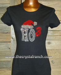 TH063 Ho3 Rhinestone Tee