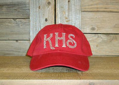 CP004 School Initials Rhinestone Cap