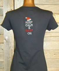 TH151 I Love Shopping Season Rhinestone Tee