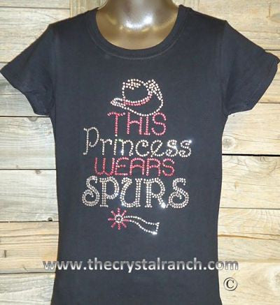 GTR101 This Princess Wears Spurs Rhinestone Tee