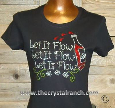 TH116 Let it Flow! Rhinestone Tee