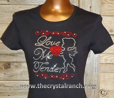 TH134 Love Me Tender Rhinestone Tee