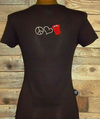 TB051 Peace, Love and Red Solo Cup Tee