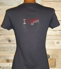 TH091 Santa's Favorite Redhead Rhinestone Tee