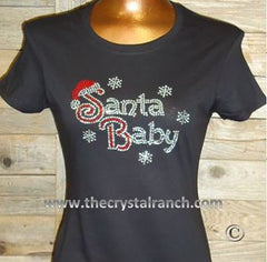 TH129 Santa Baby Rhinestone Tee