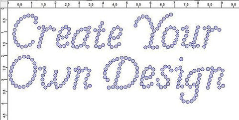 Script 1.5" Font Clear Rhinestones Create Your Own