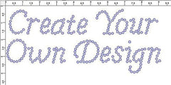 Script 1.5" Font Clear Rhinestones Create Your Own