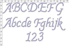 Script 1.5" Font Clear Rhinestones Create Your Own