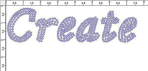 Script 2.0" Font Clear Rhinestones Create Your Own