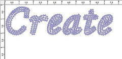 Script 2.0" Font Clear Rhinestones Create Your Own