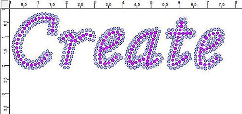 Script 2.0" Font Colored Rhinestones Create Your Own