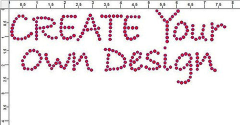 Stylin .75" Font Colored Rhinestones Create Your Own