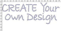Stylin 1.25" Font Clear Rhinestones Create Your Own