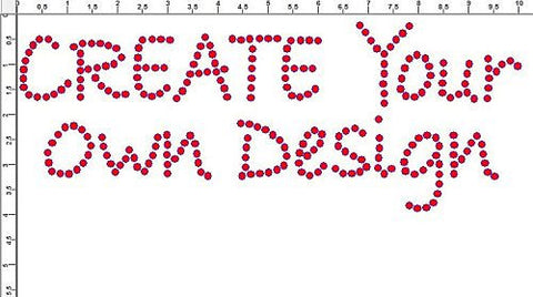 Stylin 1.25" Font Colored Rhinestones Create Your Own