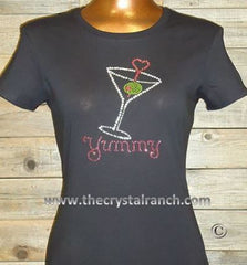 TB010 Yummy Martini Rhinestone Tee