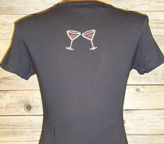 TB015 Cosmolicious Martini Rhinestone Tee