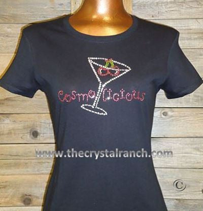 TB015 Cosmolicious Martini Rhinestone Tee