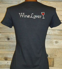 TB017 Lobster Tail and Wine... my 3 favorite things! Rhinestone Tee