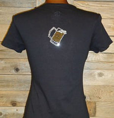 TB028 Crawfish Tail and Beer... my 3 favorite things! Rhinestone Tee