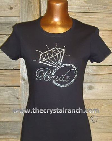 TF053 Bride with Ring Rhinestone Tee