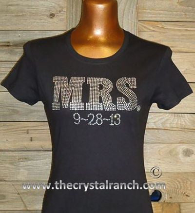 TF059 MRS. with Date Rhinestone Tee