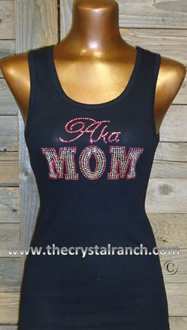 TF062 AKA Mom Rhinestone Tee