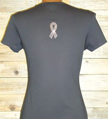TG013 Fight Like a Girl Rhinestone Tee