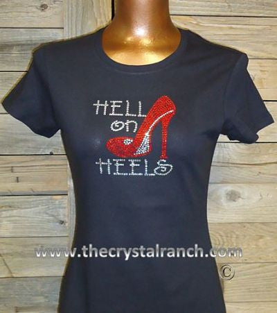 TG108 Hell on Heels Rhinestone Tee