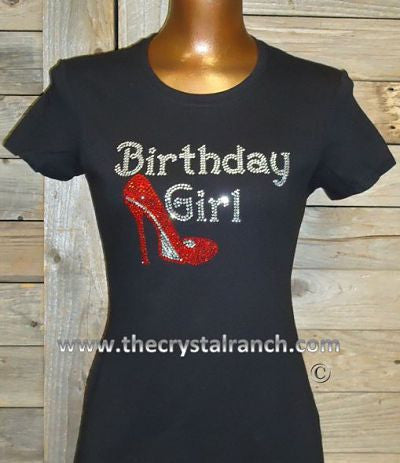 TG119 Birthday Girl Rhinestone Tee