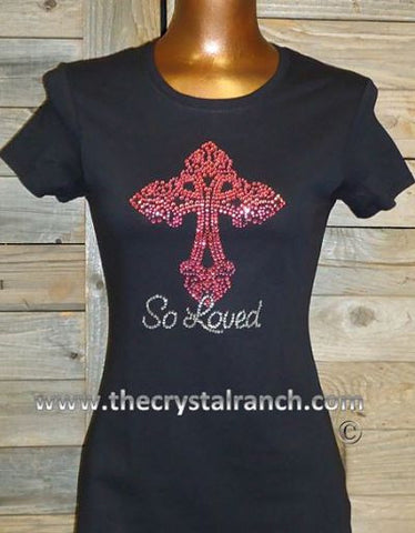 TJ043 So Loved Rhinestone Tee